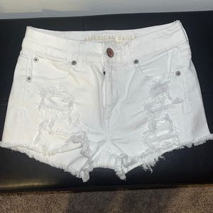 American Eagle White Jean Shorts